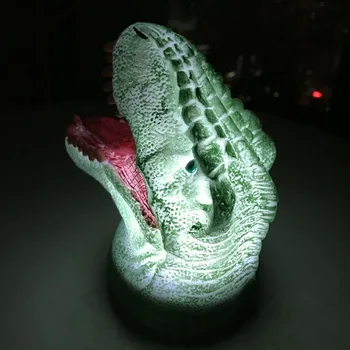 

Creative Glow Colorful 3D Big Mouth Dinosaur Atmosphere Night Lights Spoof Patted Lights Desk Table lamp Children Toy Gift