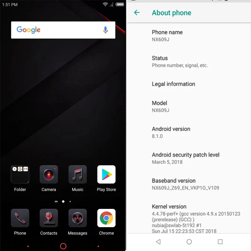 Мобильный телефон Nubia Red Magic 6GB 64GB Snapdragon 835 четыре ядра 6 0 дюймов 2160*1080 P камера МП