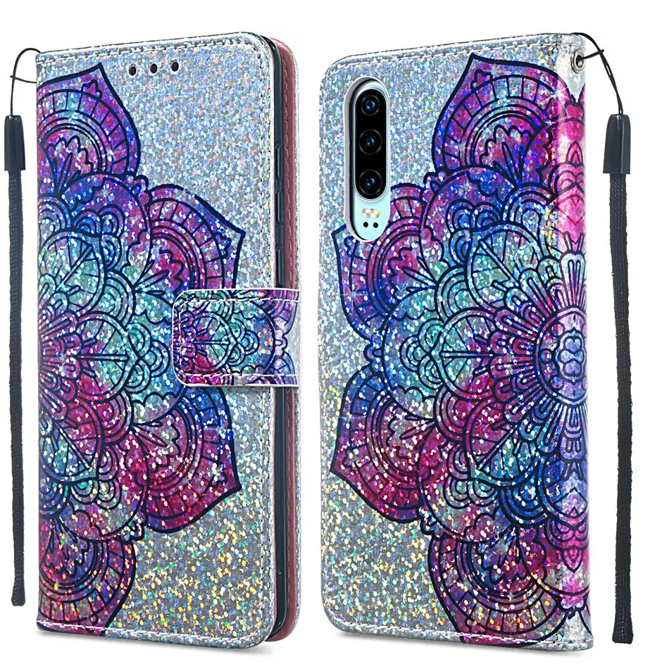 Модный Блестящий чехол для Huawei Honor Play 8A 10 Lite Y6 2018 Y7 Prime 2019 P30 Pro Mate20 с подставкой