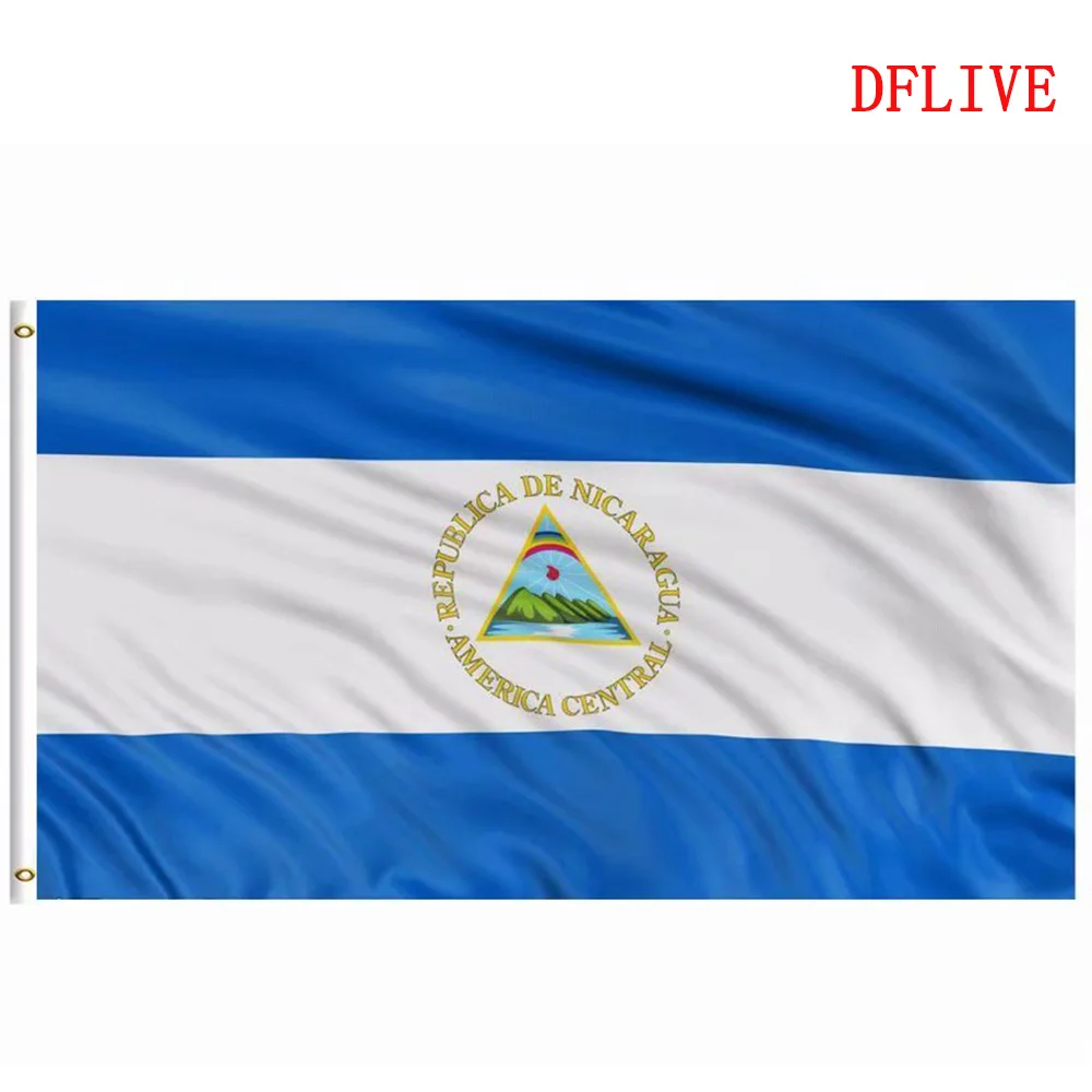 

DFLIVE Nicaragua Country Flag 3x5 FT Printed Polyester Fly 90x150 CM Nicaragua NI National Banner