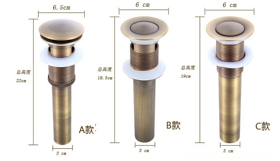 2015 High quality Solid Anti-bronze Brass Bathroom Lavatory Sink Push-down Pop Up Basin Drain bathroom parts faucet accessories 2015 High quality Solid Anti-bronze Brass Bathroom Lavatory Sink Push-down Pop Up Basin Drain bathroom parts faucet accessories