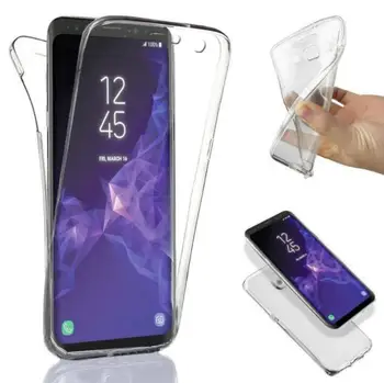

360 Degree Full Body Cover Case Front & Back Soft TPU Clear Protector for Samsung S9 S9 plus s8 s8 plus