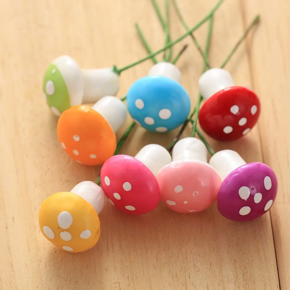 

10pcs Mini Foam Mushroom Artificial Plant Flower For Wedding Decoration DIY Wreath Gift Scrapbooking Craft Bacterium CT157