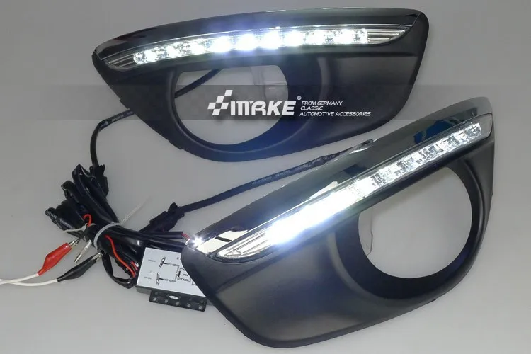 

Free shipping,for Hyundai santa fe 2010-2012 led drl daytime running light with dimmer function and wireless control top quality