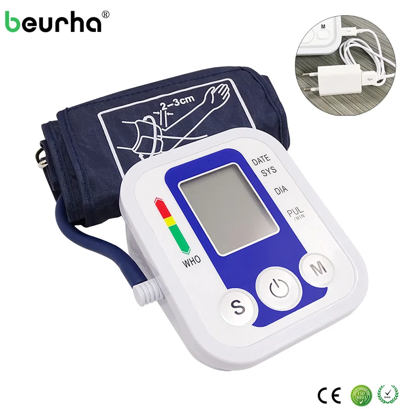 

Health Care USB Upper Arm Wrist Automatic Monitor Sphygmomanometer Electronic Digital Blood Pressure Heat Rate Monitor Meter