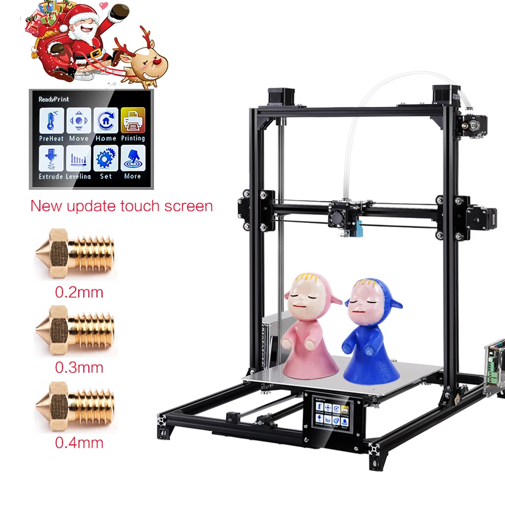 

2019 Flsun 3D Printer I3 Kit Full Metal Plus Size 300x300x420mm Dual Extruder Touch Auto-leveling Printer 3D Heated Bed Filament