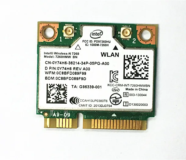 SSEA Новинка для Intel wireless-N 7260 7260HMW BN Wifi Bluetooth 4,0 Hlaf mini PCI-Ecard 802.11N для DELL/ASUS/ACER/samsung