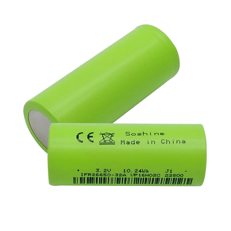 Литий ионная аккумуляторная батарея Soshine 26650 32A IFR 3 2 в 3200 мАч LiFePO4 26650|battery 3.2v|26650