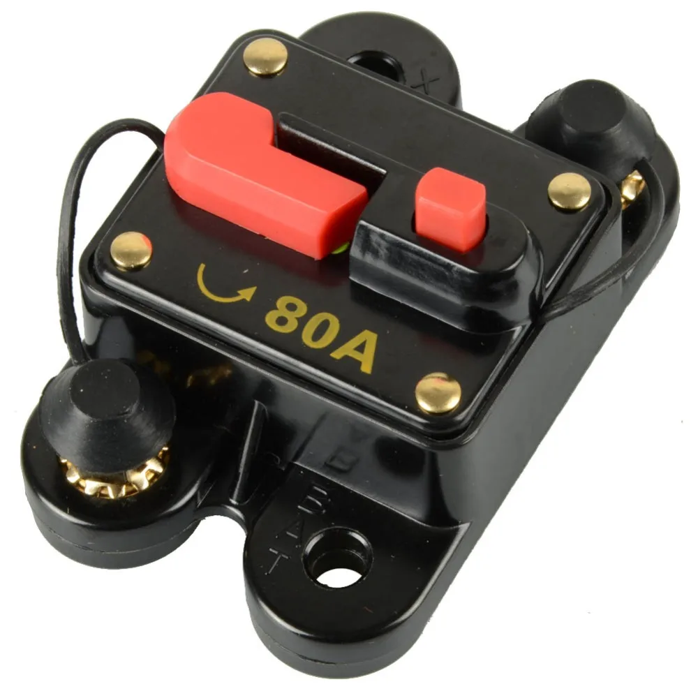 

12V-24V DC Home Solar System Waterproof Circuit Breaker Reset Fuse Inverter