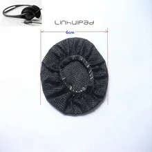 Linhuipad 6 7cm BLACK Non Woven Disposable Sanitary Headphone Cover 20pcs lot Free shipping