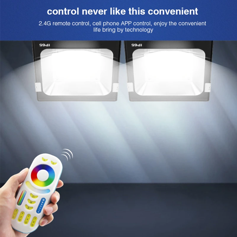 Milight RGB + CCT Светодиодный прожектор AC86 265V 10 Вт 20 30 50 RF пульт дистанционного