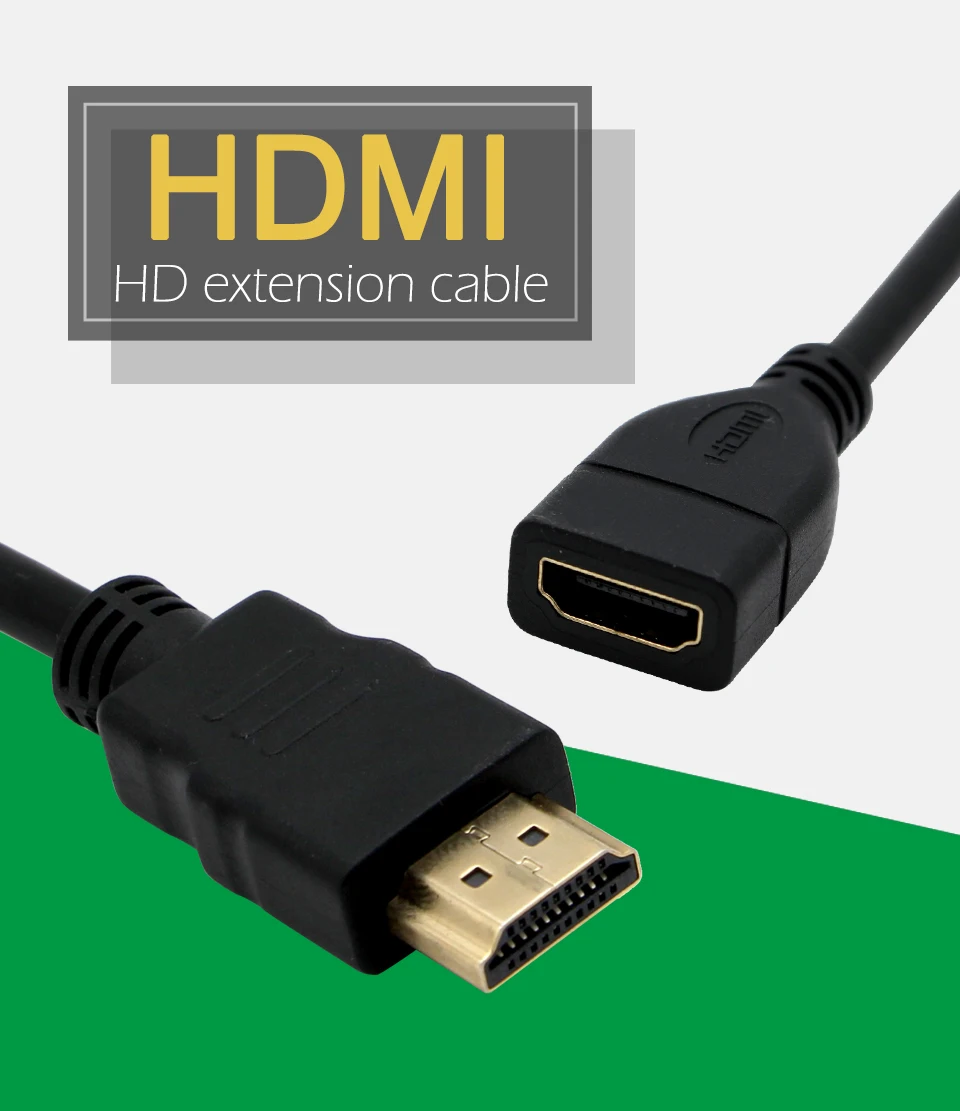 0.3m 0.5m 1m 1.5m 2m 3m HDMI Male to Female Cable Connector Adapter Port 1080P For Projector Displays Monitor HDTV Extension