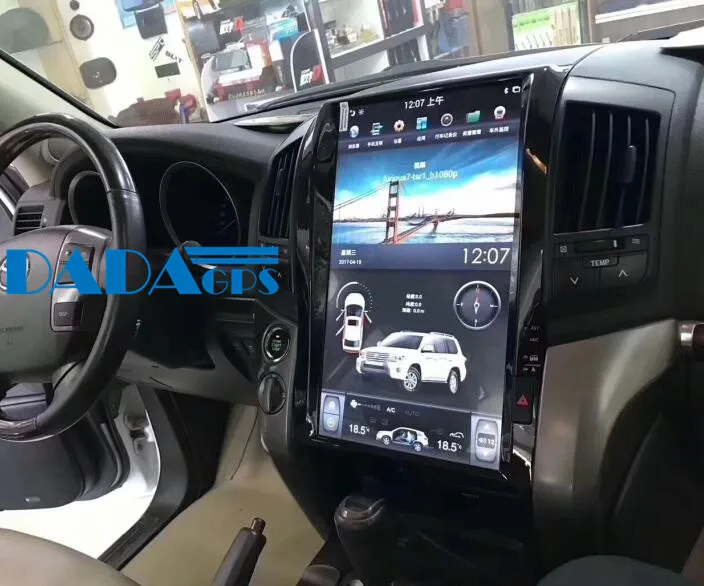 1" Tesla стиль Android 7,1 огромный экран без автомобиля dvd-плеер стерео радио для TOYOTA LAND CRUISER LC200 2008- gps навигация