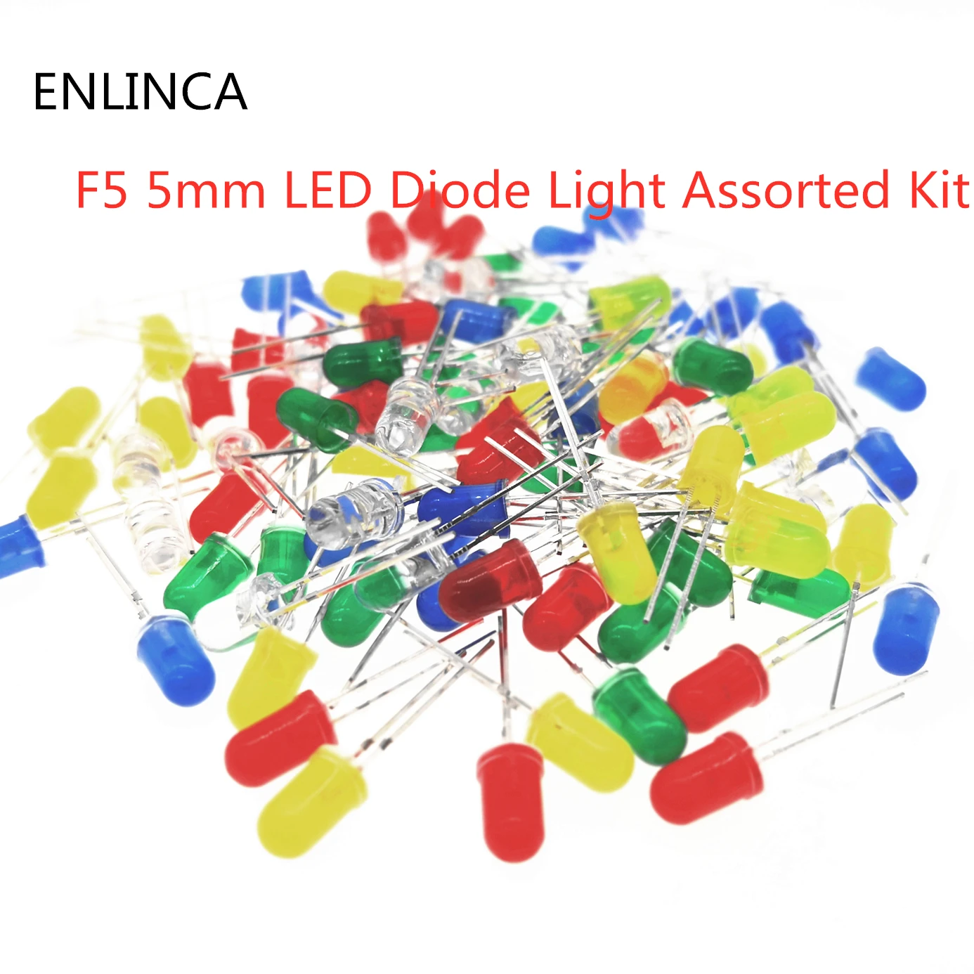 100pcs F5 5mm LED diode Light Assorted Kit LEDs Set Round White Yellow Red Green Blue electronic diy kit Purple Pink Warm white|Diodes| - AliExpress