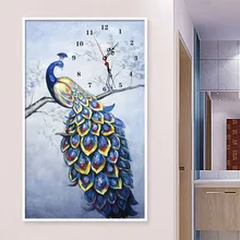 DIY Modern Diamond Painting Full Round Diamond Cross Stitch Kits Peacock Animal Diamond Embroidery font b