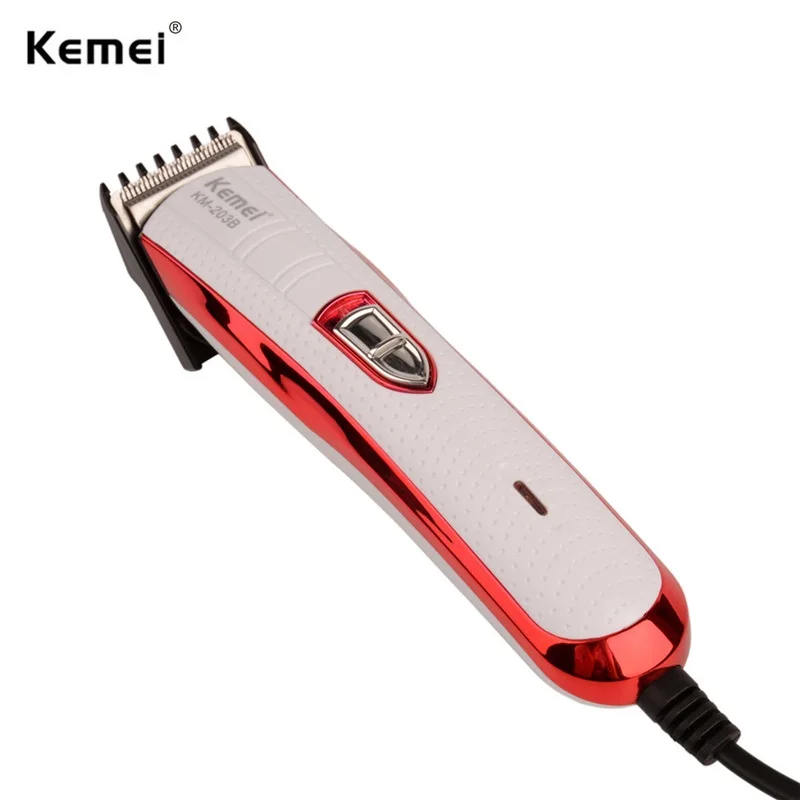 Kemei Проводная электрическая машинка для стрижки волос профессиональный триммер для волос для мужчин детская стрижка титановое стальное лезвие машинка для стрижки волос 35
