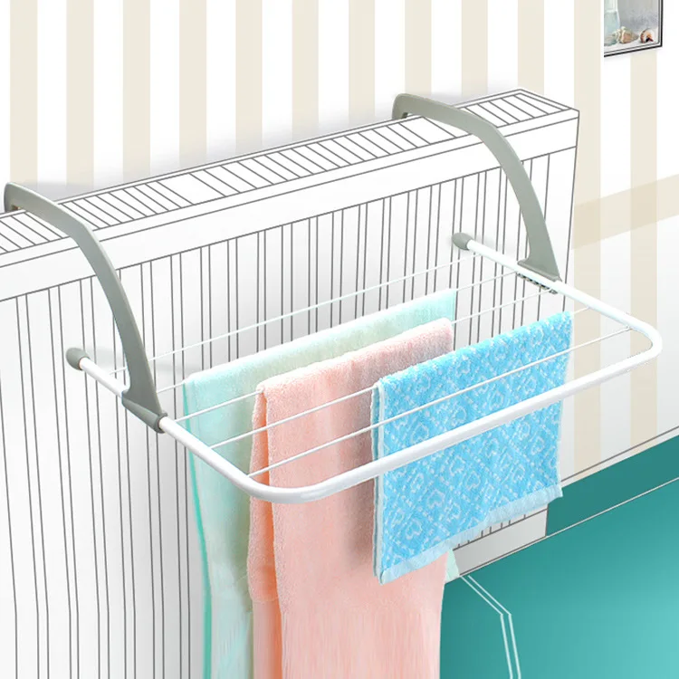 

50x17.5x33.5cm Foldable Drying Rack Folding Outdoor Pole Portable Clothes Punch Radiator Hanger Balcony Telescopic Dryer Airer