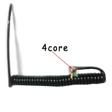 4 ядра спиральный провод спиральный Электрический кабель 4pin 0,5 квадратный стрейч 1 м 2 м 3 м черный шнур питания Расширяемый провод