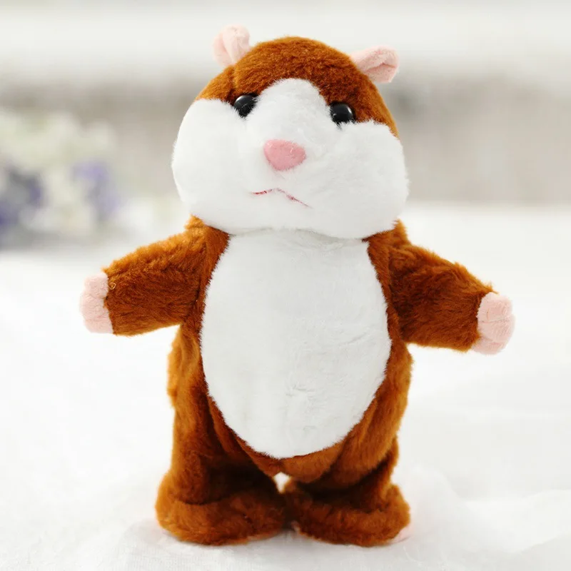 TUKATO Talking Hamster Mouse Pet Plush Toy Hot Cute Speak Talking Sound Record Hamster Educational Toy for kids