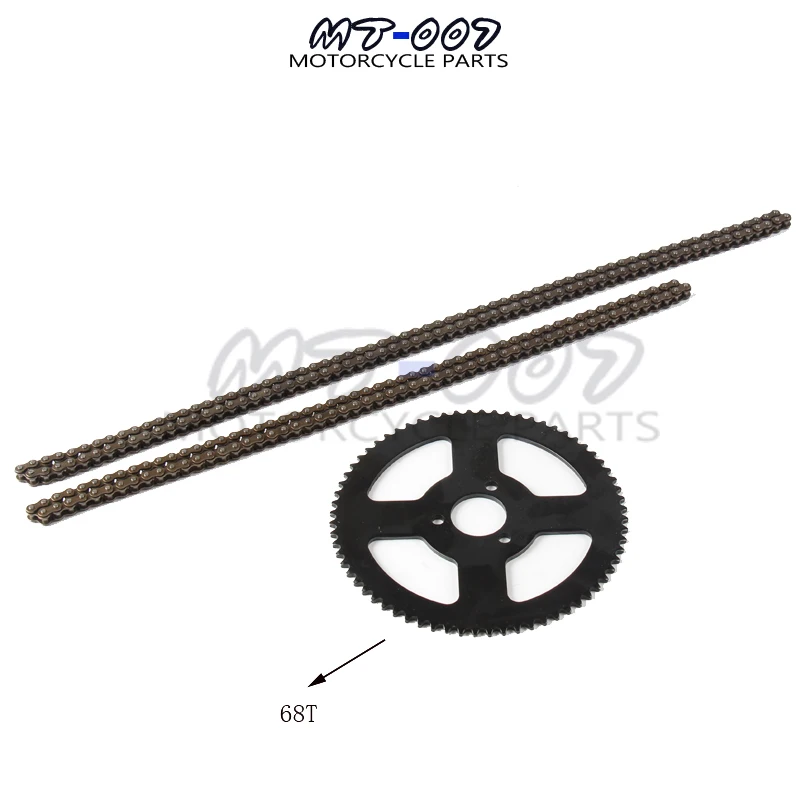

Mini Moto 47cc 49cc Drive System 108 links loops Chain with Gear Box And Rear Sprocket Fit Mini Moto Pocket Bike Free shipping