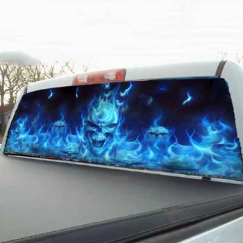 

1 Pc Special Flaming Skull Rear Window Tint Graphic Decal Wrap Back Truck Car Sticker Decal Stickers Trim