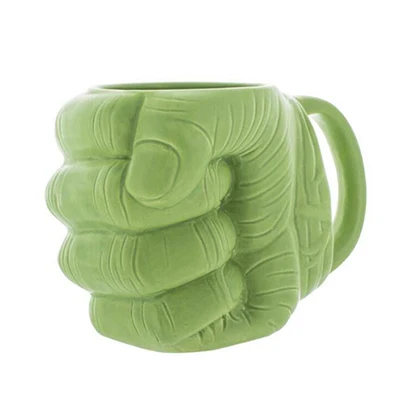 Новая креативная чашка мультфильм Герой Мстители аниме 3D стерео керамическая кофейная молочная чашка большая емкость чашка кружка для дома и офиса - Цвет: hulk fist