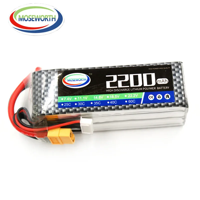 Lipo батарея 4S 14,8 V 2200 mAh 40C для RC Дрон Квадрокоптер вертолет автомобиль самолет с дистанционным управлением игрушки литий-полимерный аккумулятор