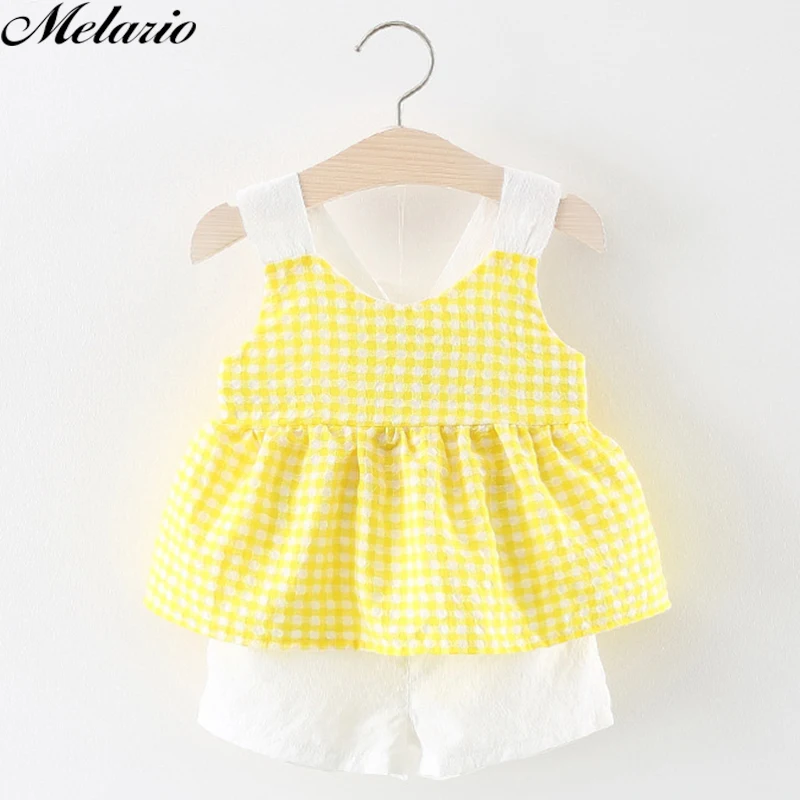 

Melario Bbay Girl Clothing Sets 2019 New Summer Newborn Kid Clothes Sets Cotton Children Clothing Toddler Girl Tops+Shorts