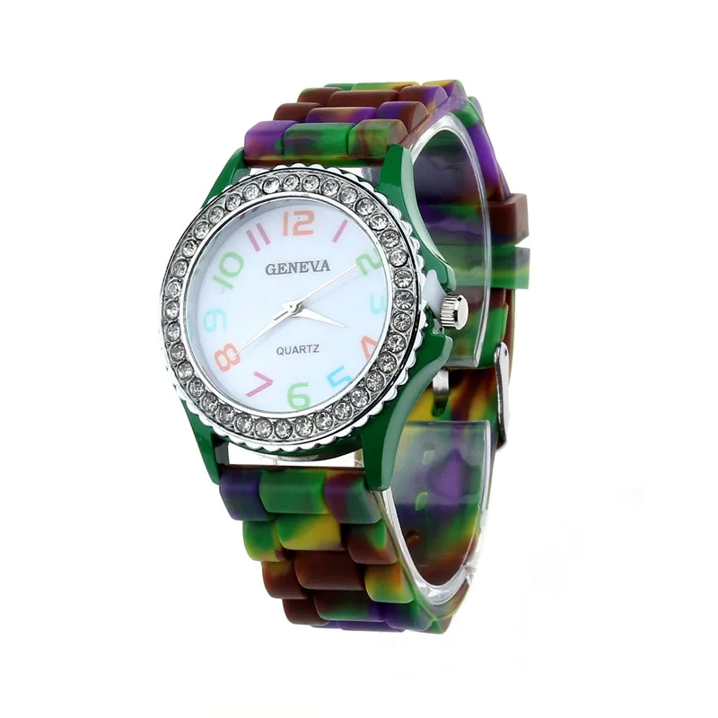 2018 силиконовые часы модные женские роскошные часы с кристаллами спортивный браслет часы Известный бренд женские часы montre