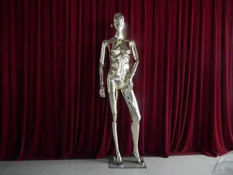 

The Environmental protection materials, PP plastic female CHROME GOLDEN mannequin for showcase