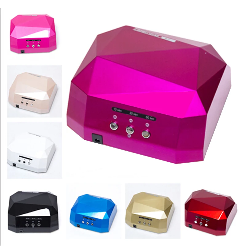 

HOLLKY 36W UV colloid curing lamp 6 Color Diamond Shaped LED UV Lamp Nail Lamp Curing for UV LED Gel Nails HOT SALES