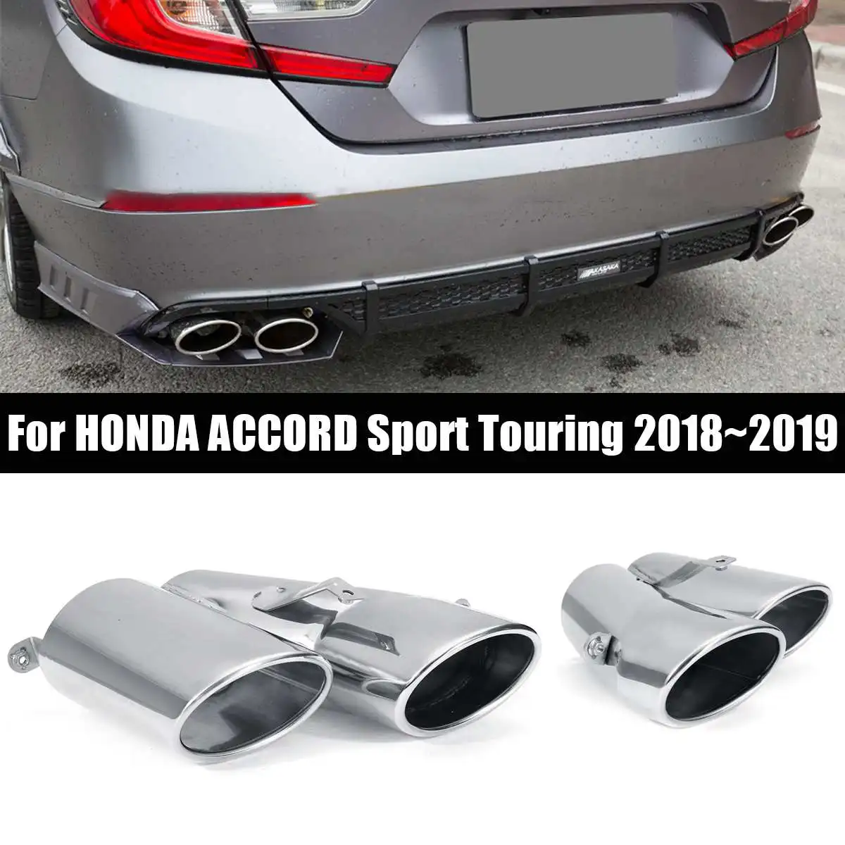 

2Pcs Muffler Exhaust Finisher For HONDA for ACCORD Sport Touring 2018~2019
