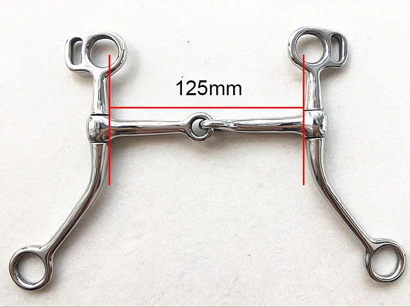 الإنجليزية شكيمة الحصان بت 125 مللي متر الفولاذ المقاوم للصدأ المعبرة الحصان ركوب سباق بت الفروسية شيفال معدات Paardensport