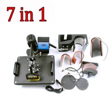 7 in 1 Combo heat transfer machine for t-shirt,mug,hat,plate printing DX-0901 sublimation transfer heat press machine
