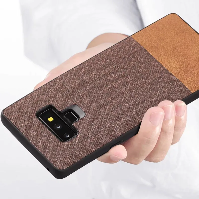 

For Samsung Note 9 Case Shockproof Luxury Linen Phone Bag Full Protector Vintage Business Cover For Galaxy Note 9 Case Note 8 9