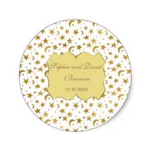 3,8 см шикарные свадебные золотые ленты Свадебные Сделанные на заказ классические круглые наклейки