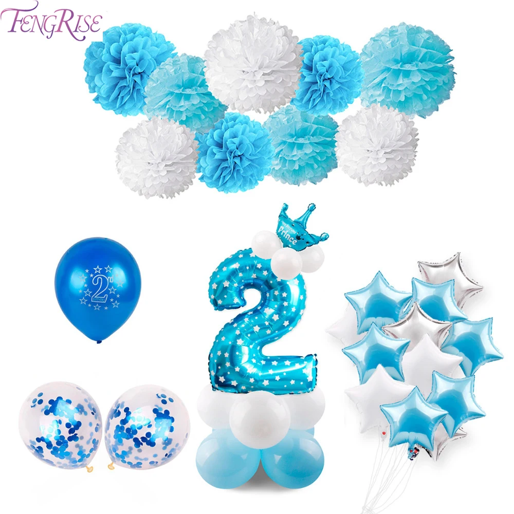anniversaire garcon 2 ans Fengrise Ballons Nombres Pour Anniversaire Couleur Bleu Pour anniversaire garcon 2 ans