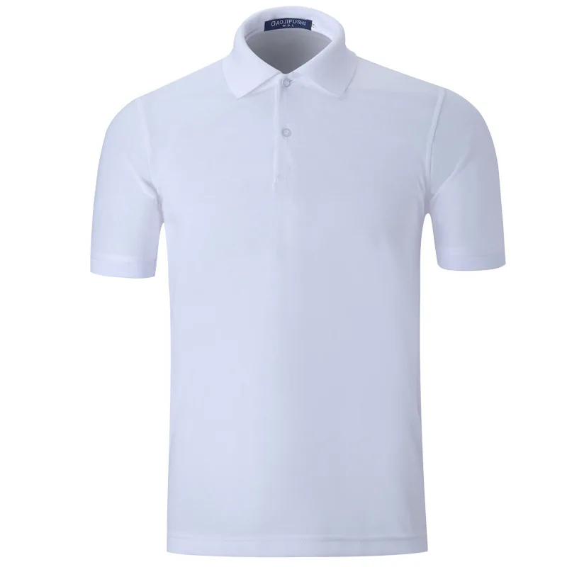

Women Polo Shirt Advertising Shirt Overalls Team Turn-down Collar Short Sleeve Breathable Soft Sport Casual Top Tee Couple White