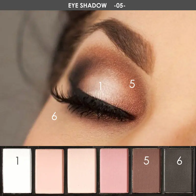 FOCALLURE открытые матовые тени для век Палитра пигментированный макияж Smokey Eye стойкий мерцающий тени для век - Цвет: 5