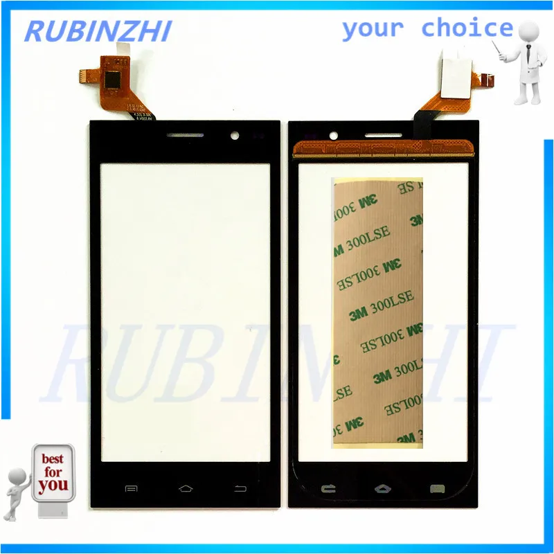 

RUBINZHI Phone Touch Screen Digitizer Front Glass For DEXP Ixion XL145 Repair Parts Touchscreen Panel Sensor with tape