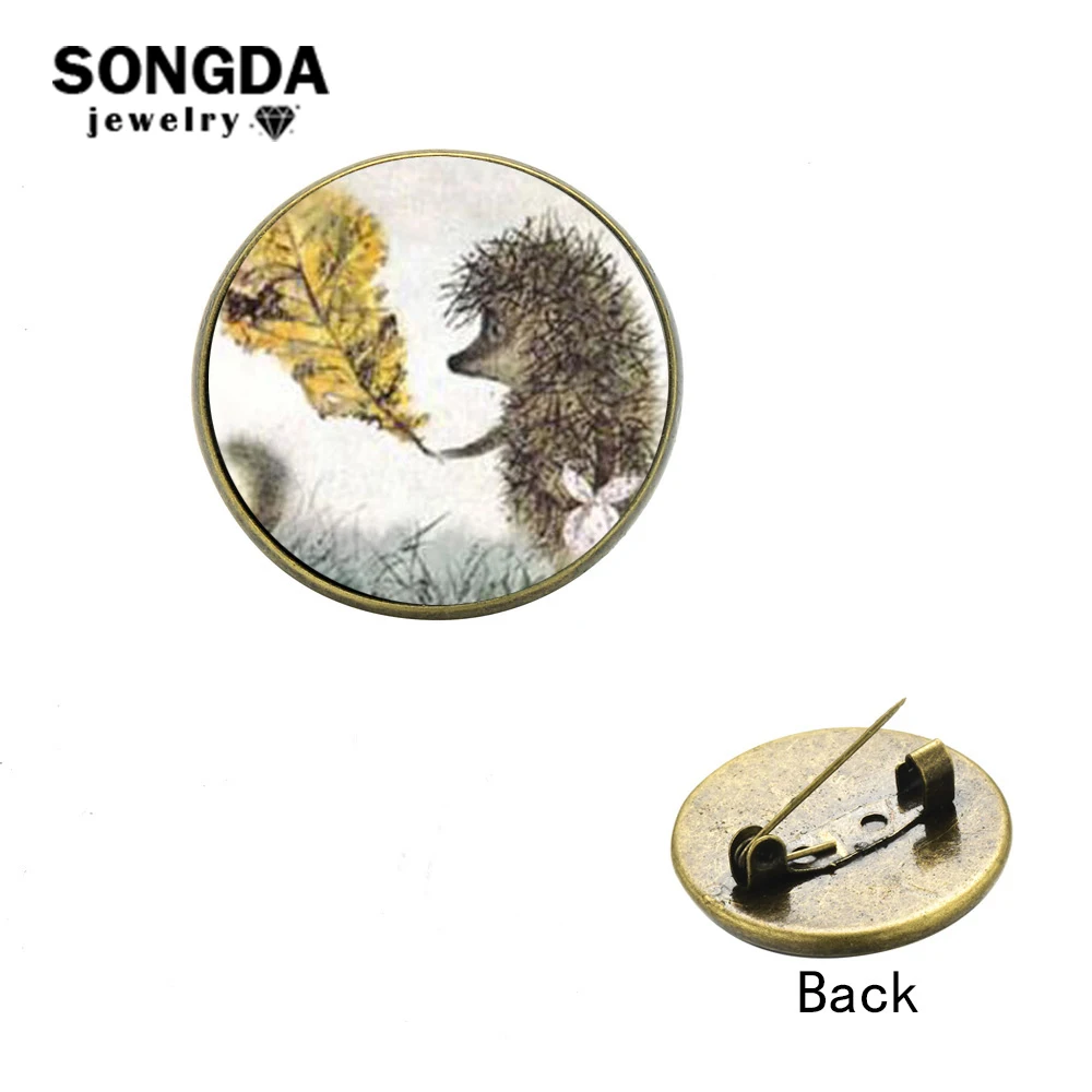 

SONGDA Anime Movie Hedgehog In The Fog Pins Decorative Bag Clothing Cartoon Brooches Metal Lapel Pin Brooch Badge for Girls Boys