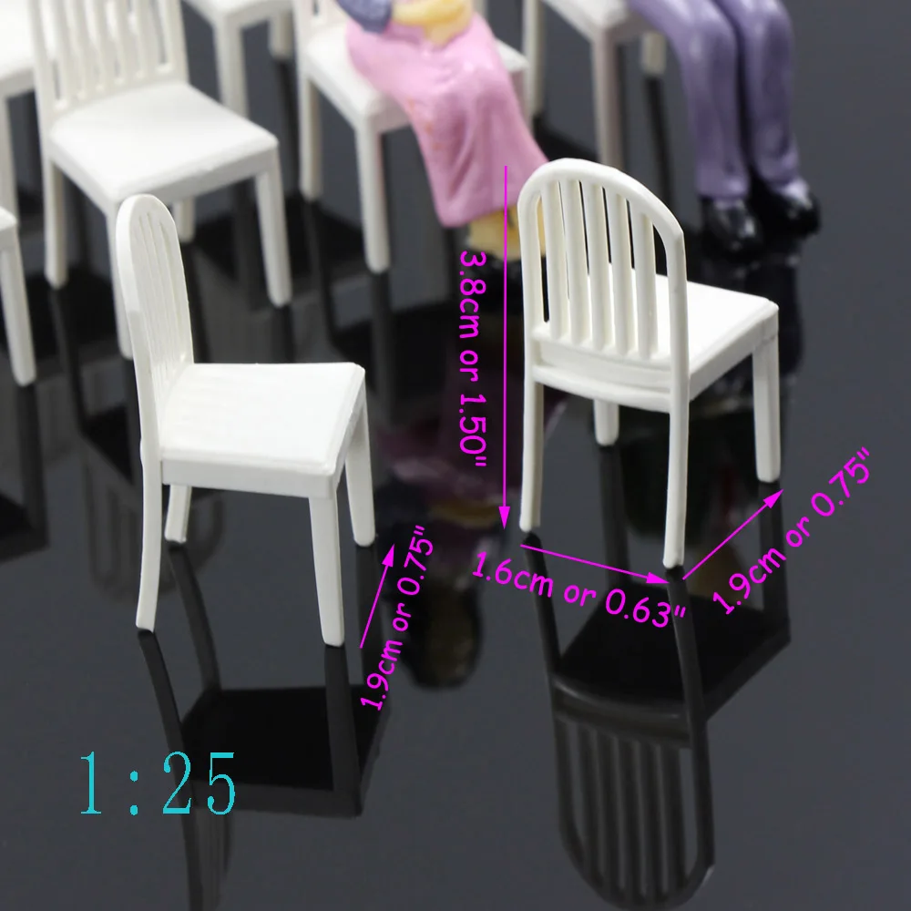 12pcs Model Train Leisure Chair Settee Bench Scenery 1:20 G Scale ZY18020 