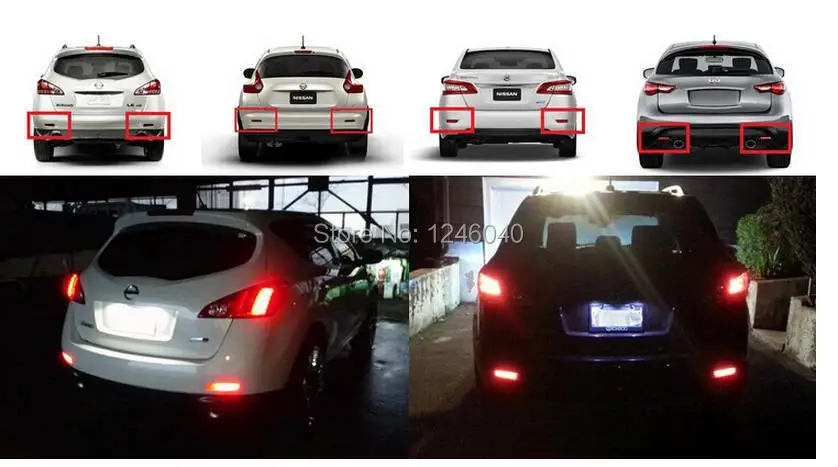 Светодиодный светильник-отражатель заднего бампера, задний тормозной Стоп-светильник, задний противотуманный фонарь для Toyota Avensis Alphard Estima RAV4 Gaia PREVIA IPSUM