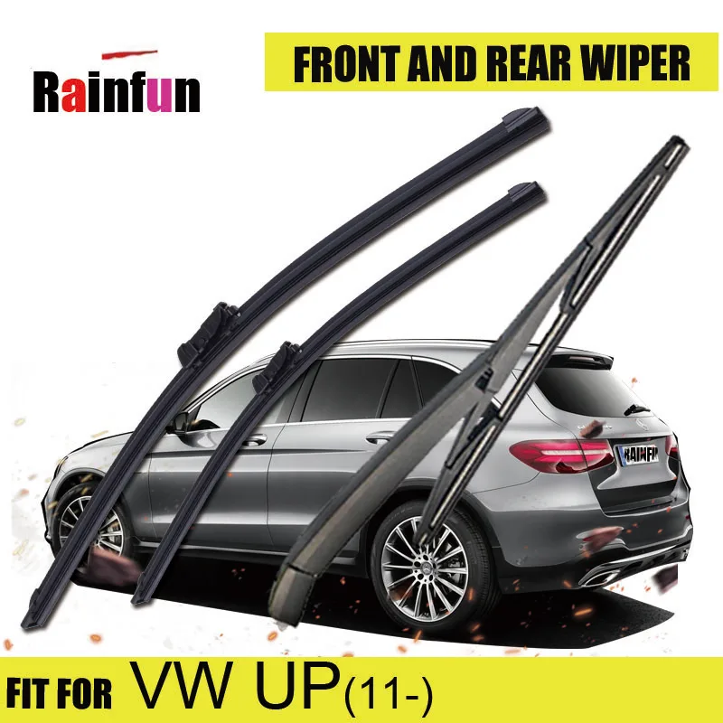 RAINFUN 24"+16" WIPER BLADE FIT FOR VOLKSWAGEN UP(11 ), 10" REAR WIPERS