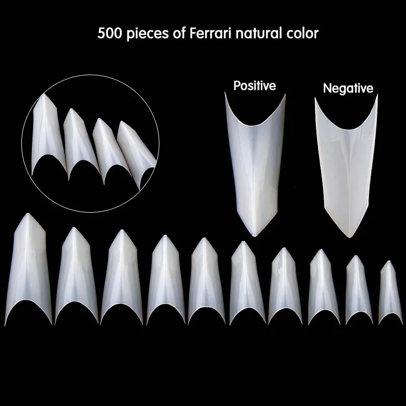 500 pcs/Bag Fake Nails Manicure Selling Standard Pointed Nail Pieces Special Mold Transparent Tip 2018 Hot Style | Красота и здоровье
