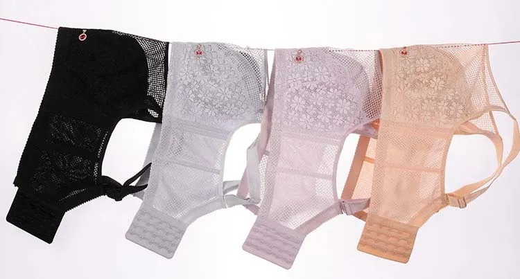 Queenral Women Bras Push Up Bralette Sexy Lace Bra Plus Size Brassiere Comfort Lingerie Wire Free Sostenes Mujer Grande Thin Bra3