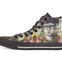 Коксон новизна дизайна высокие холщовые нестандартная обувь без каблука повседневная обувь Прямая