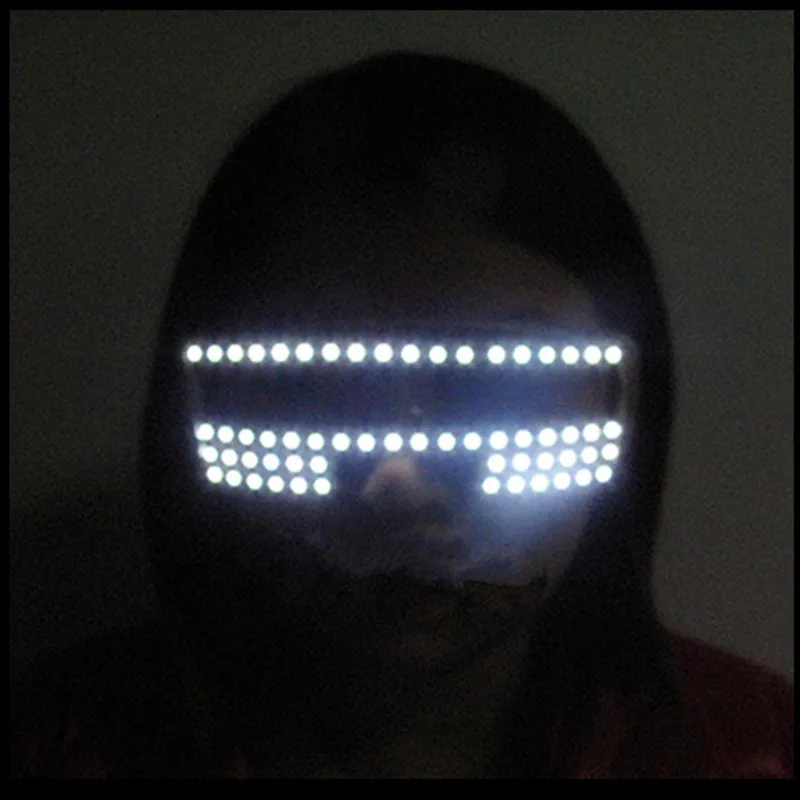 Fashion Party Dj Disco Supplies Colorful Men LED Light Glow Luminous Flashing Christmas Halloween Glasses For Stage Show01