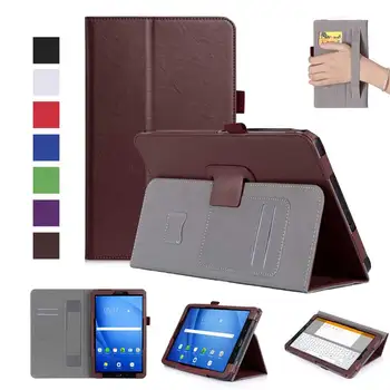 

Handheld Cowhide Genuine Leather Case for Samsung Galaxy Tab A 10.1" 2016 T580 T585 Stand Smart Cover for Samsung SM-T580 T585