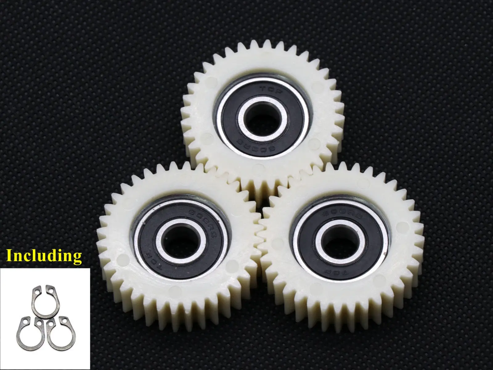 3 piezas 36 dientes 38mm engranaje de motor electrónico de nailon 608Z rodamiento de bolas engranajes para Befang y otra bicicleta eléctrica bicicleta triciclo 3 piezas 36 dientes 38mm engranaje de motor electrónico de nailon 608Z rodamiento de bolas engranajes para Befang y otra bicicleta eléctrica bicicleta triciclo